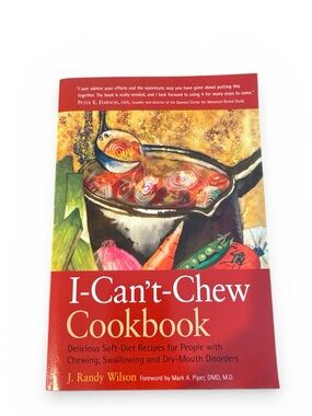 I-Can't-Chew Cookbook - Red Soft-Diet Recipe Book NWOT